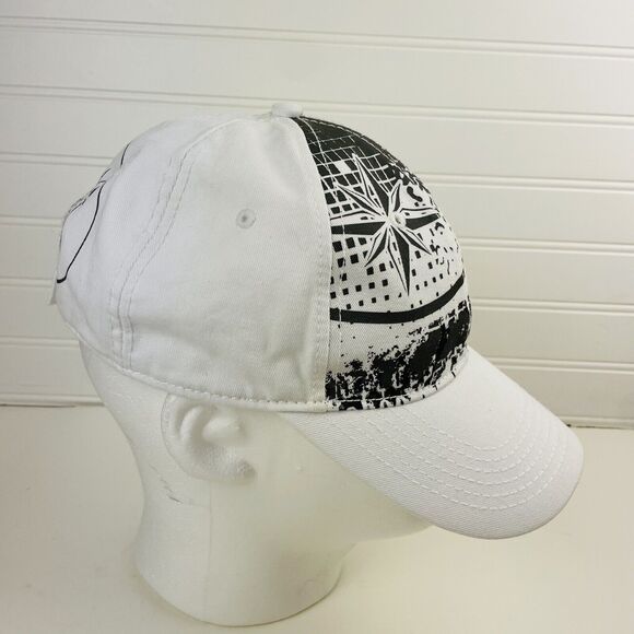 Pure Polaris Racing Compass Grunge White Hat Adjustable Strapback Y2K Streetwear - Picture 5 of 9